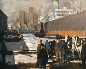Men of the Docks (1912), oil on canvas, Lynchburg, Virginia, Randolph College, Maier Museum of Art
